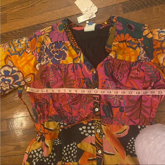 Anthropologie X Farm Rio Button-Front Maxi Dress size 2X - Picture 16 of 16